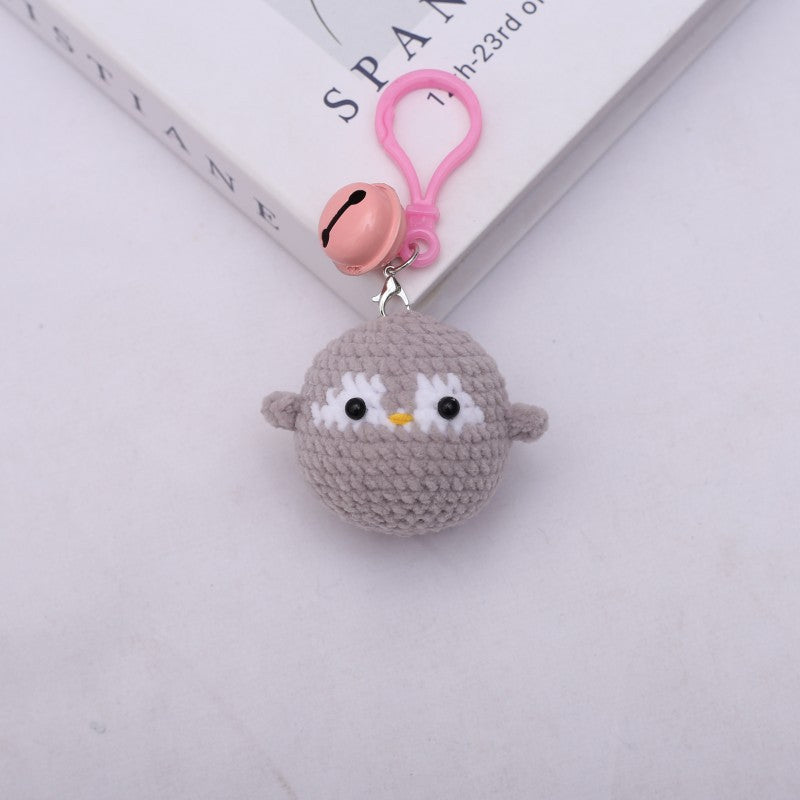 [Blind Box] 3 Crochet Accessories + 2 DIY Plush Pet, Hand crochet wool doll crochet chubby pendant cross-border hand crochet cartoon doll finished product