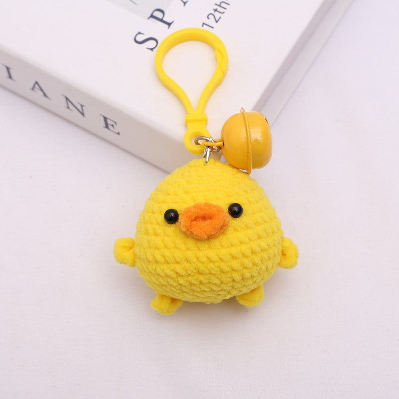 [Blind Box] 3 Crochet Accessories + 2 DIY Plush Pet, Hand crochet wool doll crochet chubby pendant cross-border hand crochet cartoon doll finished product