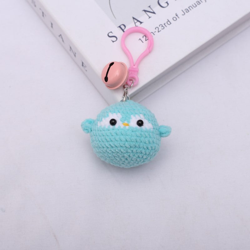 [Blind Box] 3 Crochet Accessories + 2 DIY Plush Pet, Hand crochet wool doll crochet chubby pendant cross-border hand crochet cartoon doll finished product