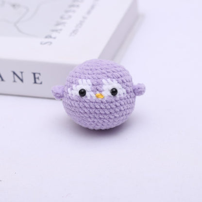 [Blind Box] 3 Crochet Accessories + 2 DIY Plush Pet, Hand crochet wool doll crochet chubby pendant cross-border hand crochet cartoon doll finished product