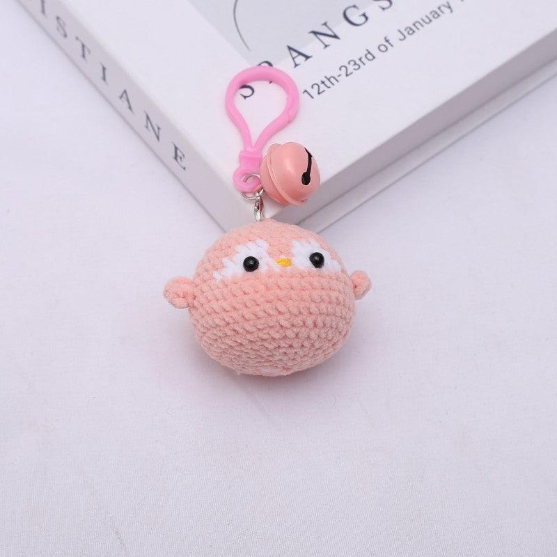 [Blind Box] 3 Crochet Accessories + 2 DIY Plush Pet, Hand crochet wool doll crochet chubby pendant cross-border hand crochet cartoon doll finished product