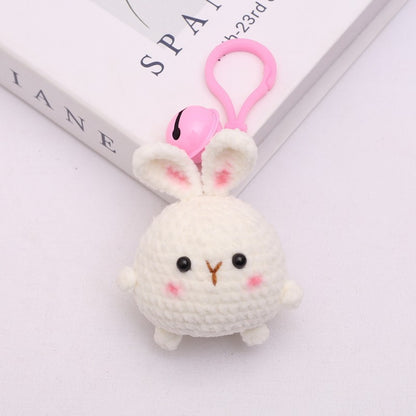 [Blind Box] 3 Crochet Accessories + 2 DIY Plush Pet, Hand crochet wool doll crochet chubby pendant cross-border hand crochet cartoon doll finished product