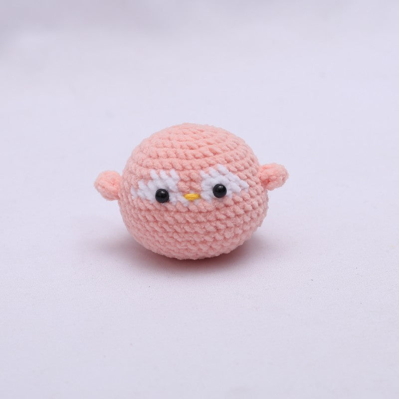 [Blind Box] 3 Crochet Accessories + 2 DIY Plush Pet, Hand crochet wool doll crochet chubby pendant cross-border hand crochet cartoon doll finished product