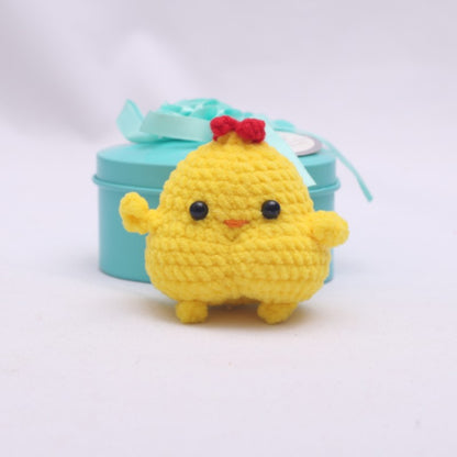 [Blind Box] 3 Crochet Accessories + 2 DIY Plush Pet, Hand crochet wool doll crochet chubby pendant cross-border hand crochet cartoon doll finished product