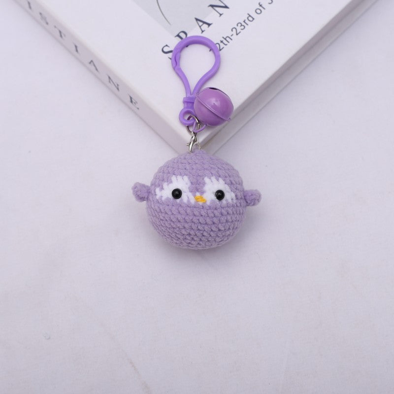 [Blind Box] 3 Crochet Accessories + 2 DIY Plush Pet, Hand crochet wool doll crochet chubby pendant cross-border hand crochet cartoon doll finished product